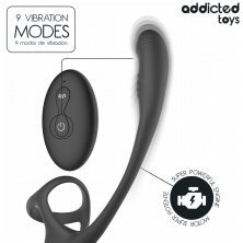 ADDICTED TOYS PLUG ANAL VIBRACION Y WAVING 360º Y ESTIMULADOR TESTICULOS